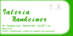 valeria manheimer business card